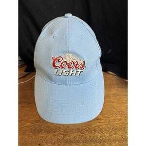 ACME His Coors Light Beer Cap Hat Blue Adjustable hook & Eye‎ Mountains